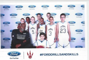 U13 Boys won the Ford Drills & Skills Contest and spent the day at the ACC with the Raptor’s Coaches and Alumni on May 24               